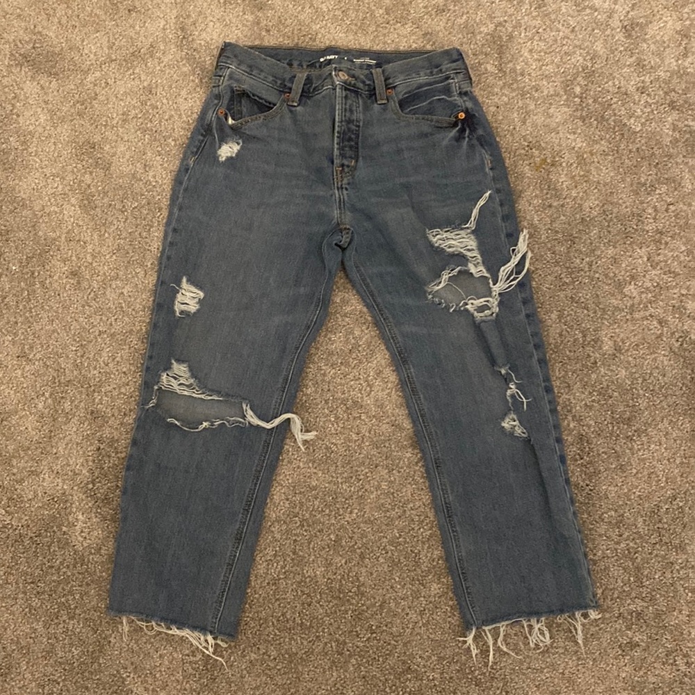 Old Navy High Rise Slouchy Straight Jeans